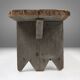 banc en bois gris, France vers 1890