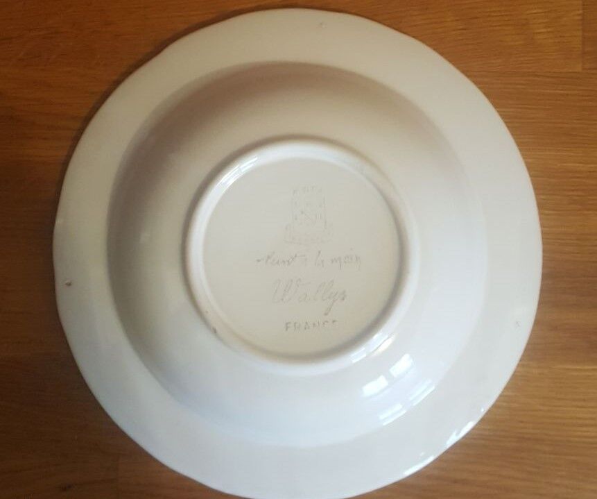 Hollow earthenware plate from Pornic MBFA Wallis