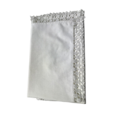 Taie d’oreiller bord crocheté main 78x74cm