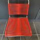 Scoubidou chair or vintage 1960 red chrome spaghetti chair