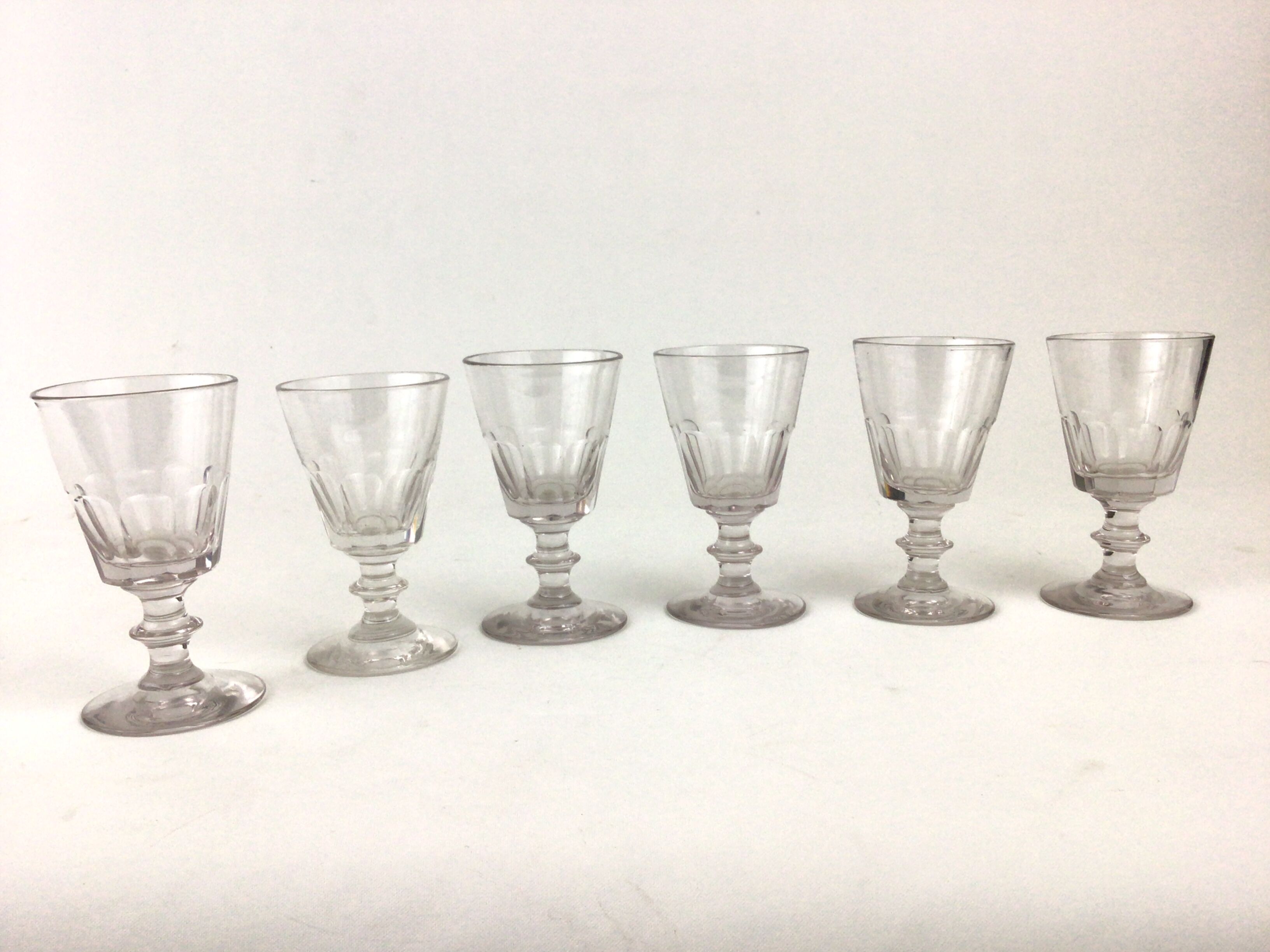 6 crystal glasses of Baccarat Saint Louis XIXeme