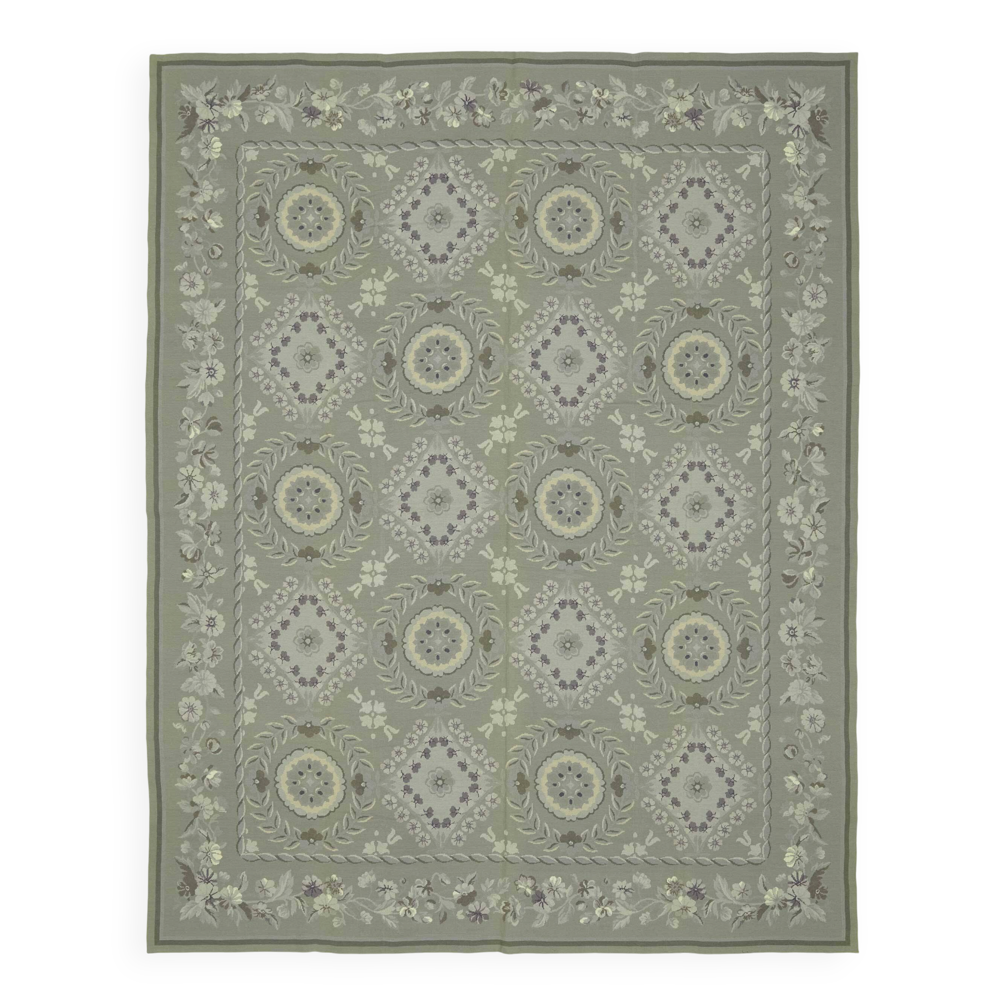 Handmade Vintage Flatweave Needlepoint Kilim 242 cm x 308 cm