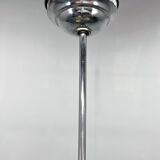 Lustre en chrome et verre dépoli des années 1950