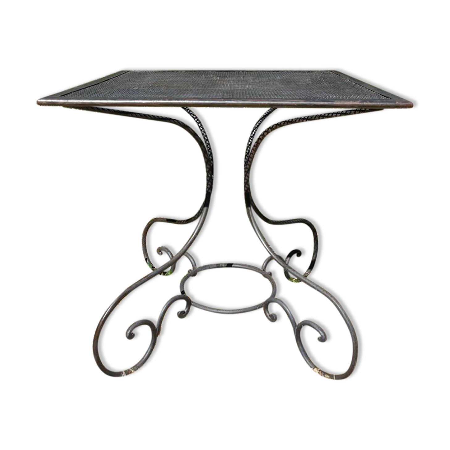 Wrought iron garden table