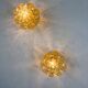 Paire de appliques en verre bulle – style Helena Tynell, Allemagne années 1970