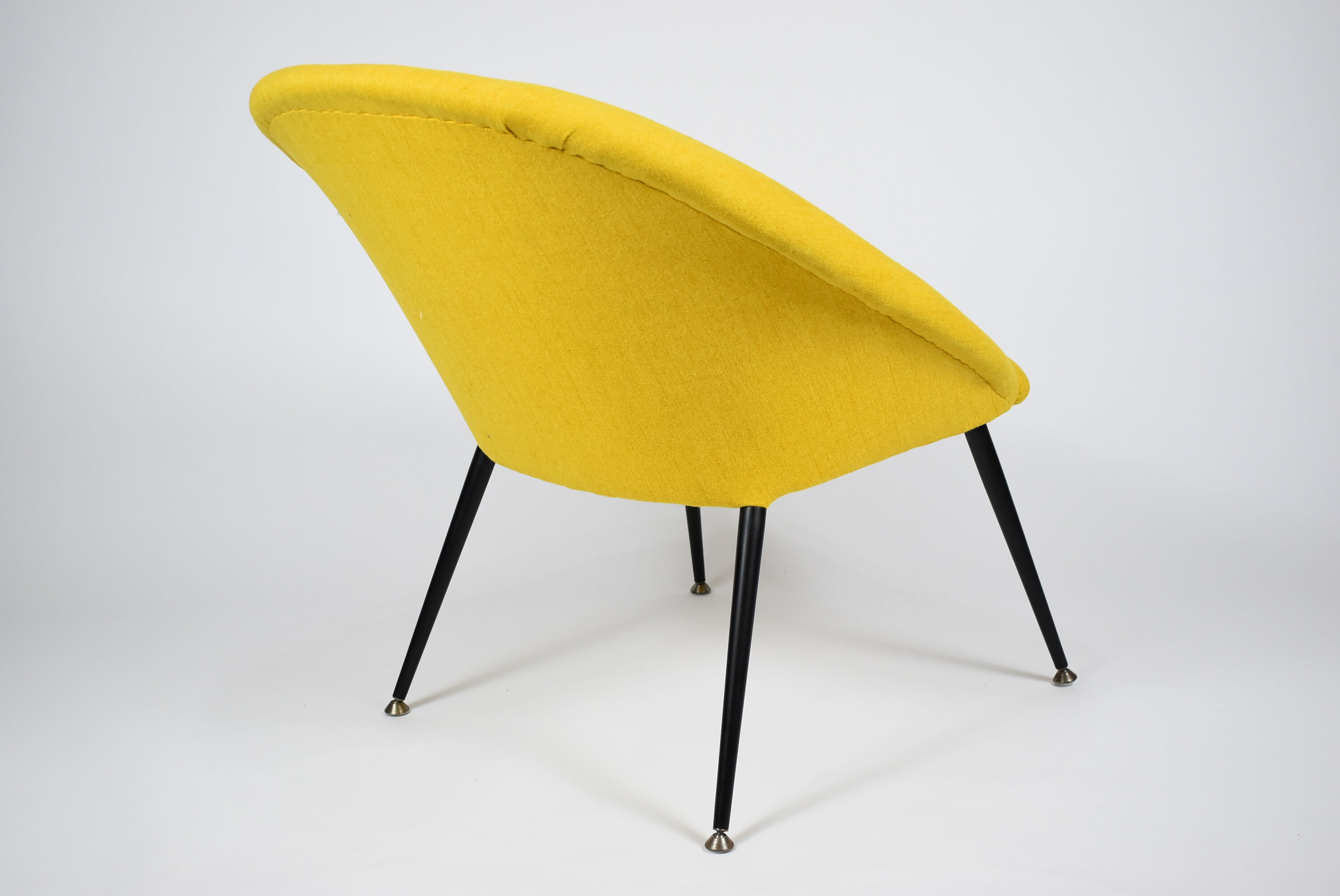 Original vintage armchair Olympia, 1960s, restored, yellow fabric
