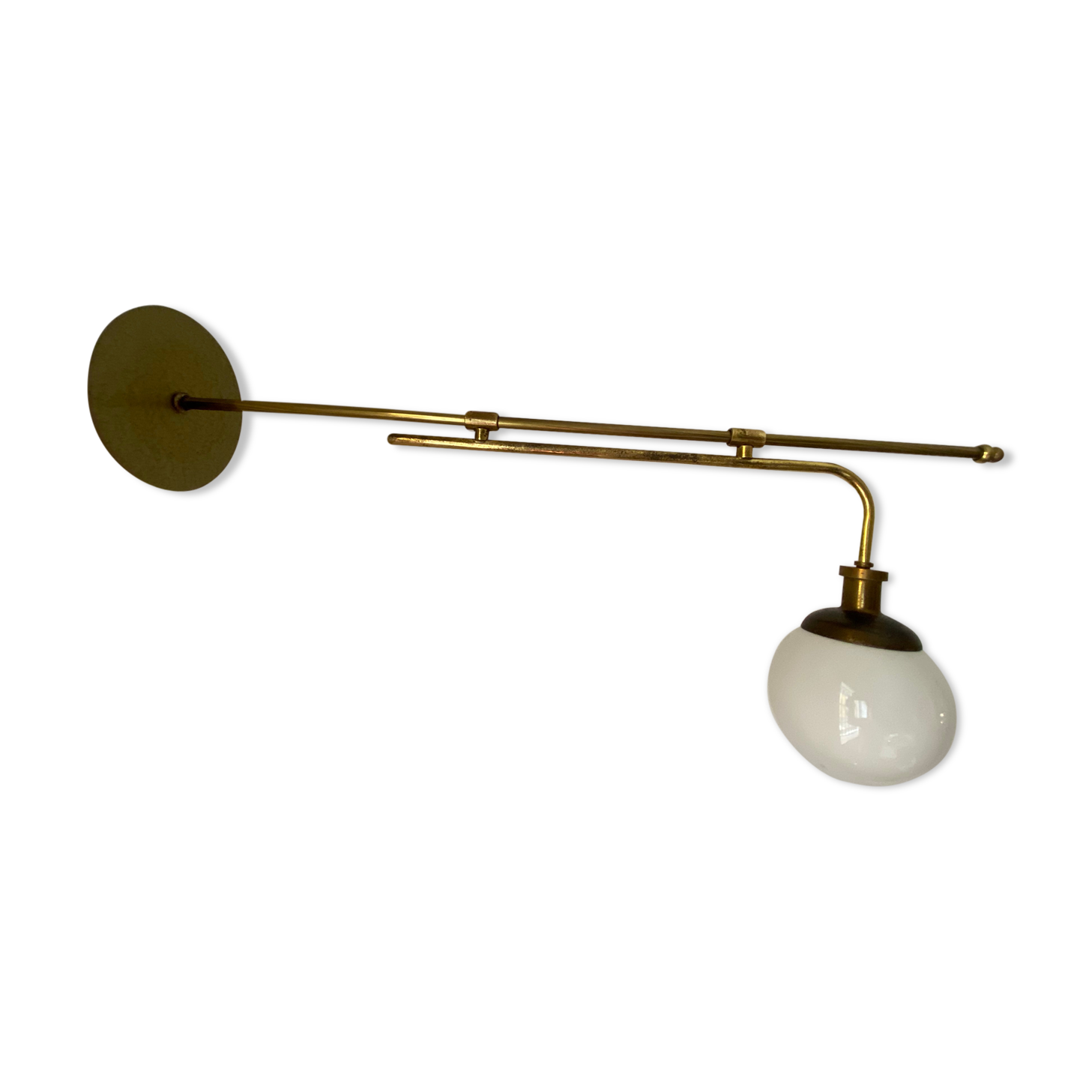 Brass art deco slide lamp