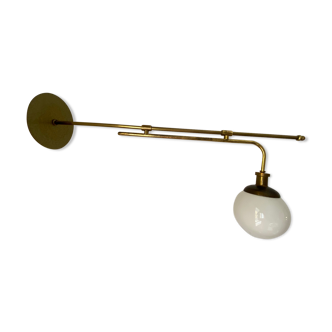 Brass art deco slide lamp