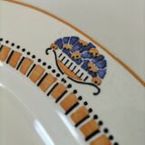 PLat ovale art déco faïence de Longwy