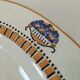 Oval Art Deco plate from Longwy pottery.