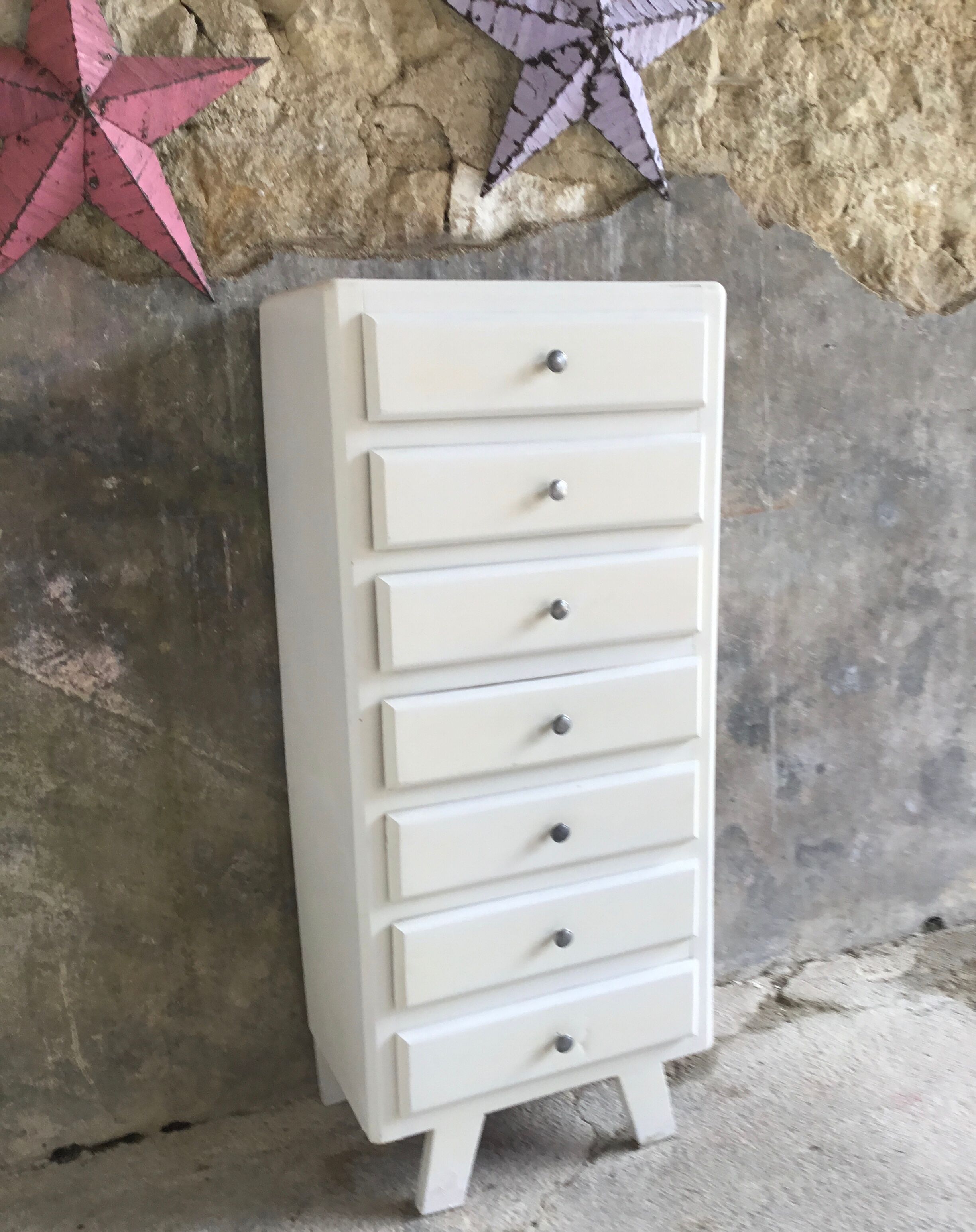 Vintage white wood dresser