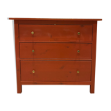 Red wood chest of drawers