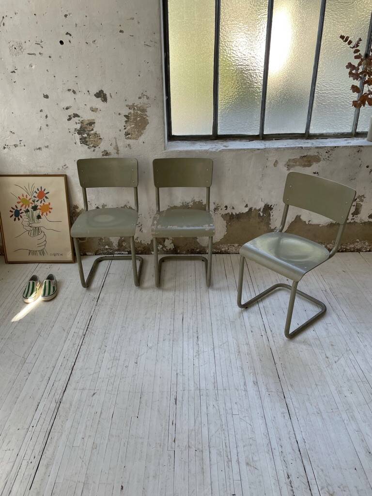 Trio of Tubax chairs 1950