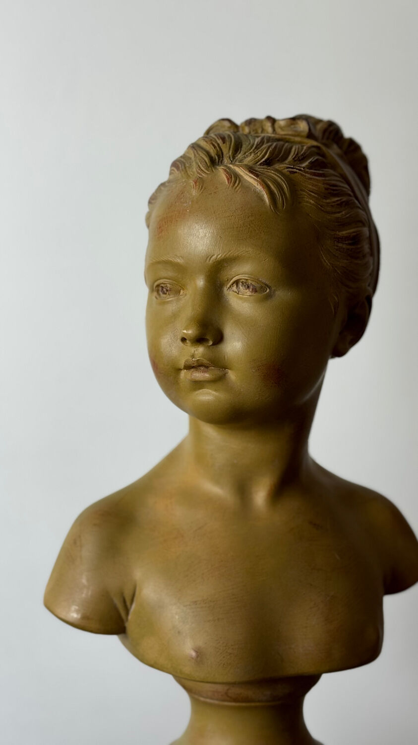Buste d’enfant,  Louise Brongniart d’après Houdon