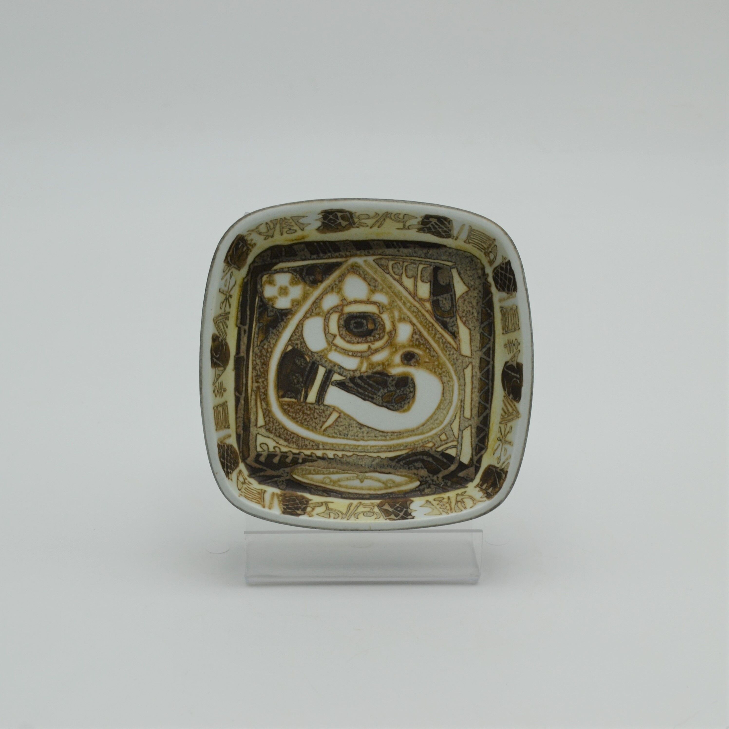 Set of four earthenware dishes Baca series by Johanne Gerber and Nils Thorsson for Royal Copenhagen