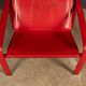 20thC Italian Red Leather Chair By Toussaint & Angeloni For Matteo Grassi