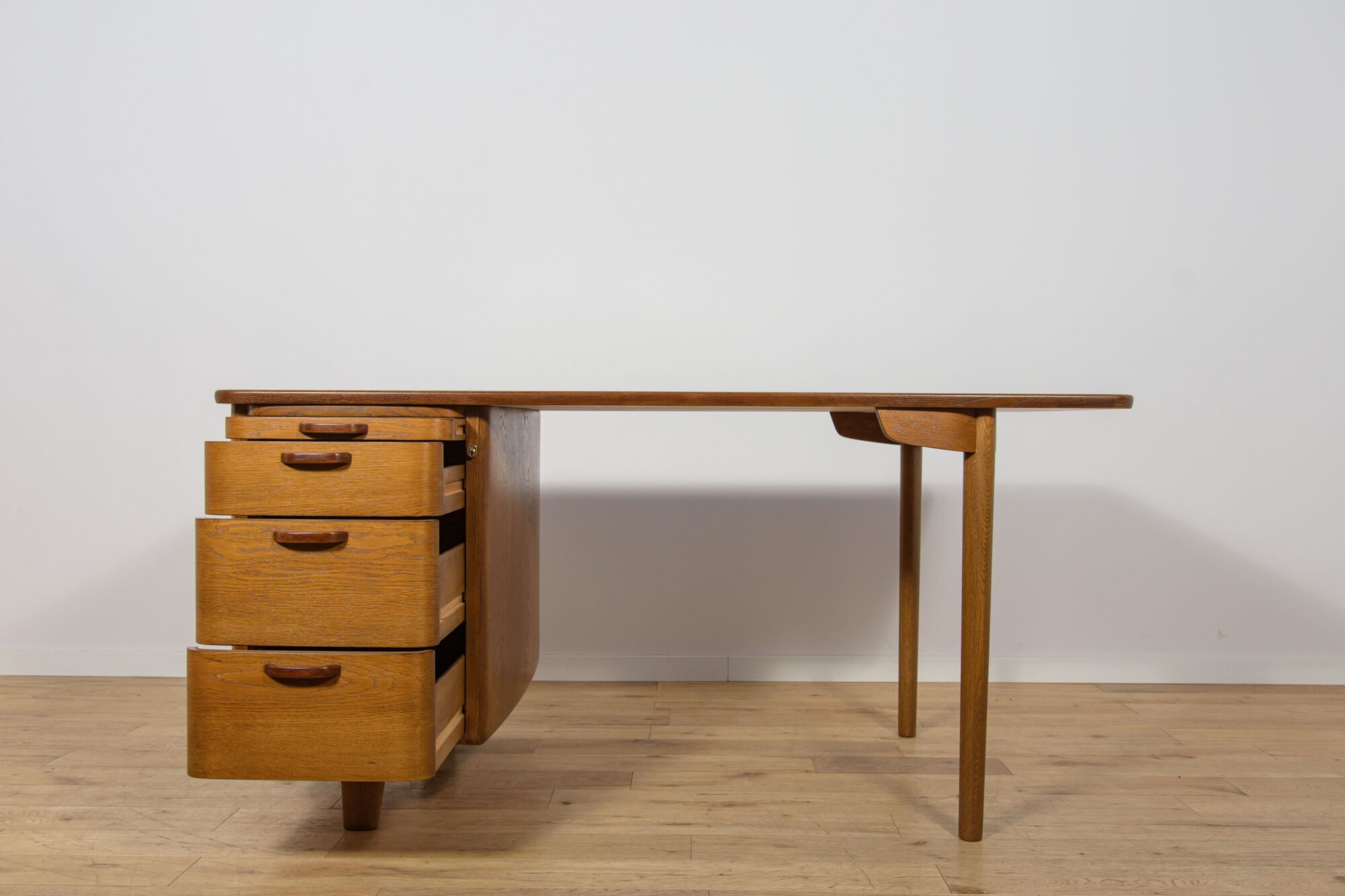 Art Deco Oak Desk by Gunnar Ericsson for Åtvidaberg / Facit AB, Sweden, 1950s