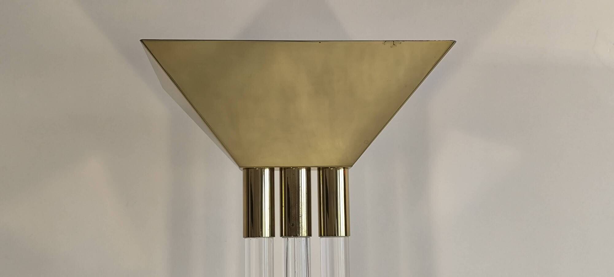 Magnificent and rare german floor lamp signed vereinigte werkstätten