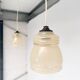 Set of 2 vintage beige ceiling lamps, 1960s