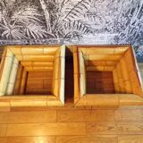 Pair of Italian bamboo planters 1950