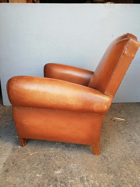 Havana leather club armchair 1930/40