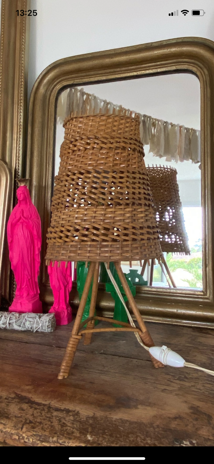 Vintage rattan lamp