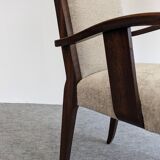 Pair of modernist mahogany bridge chairs from the 40s/50s