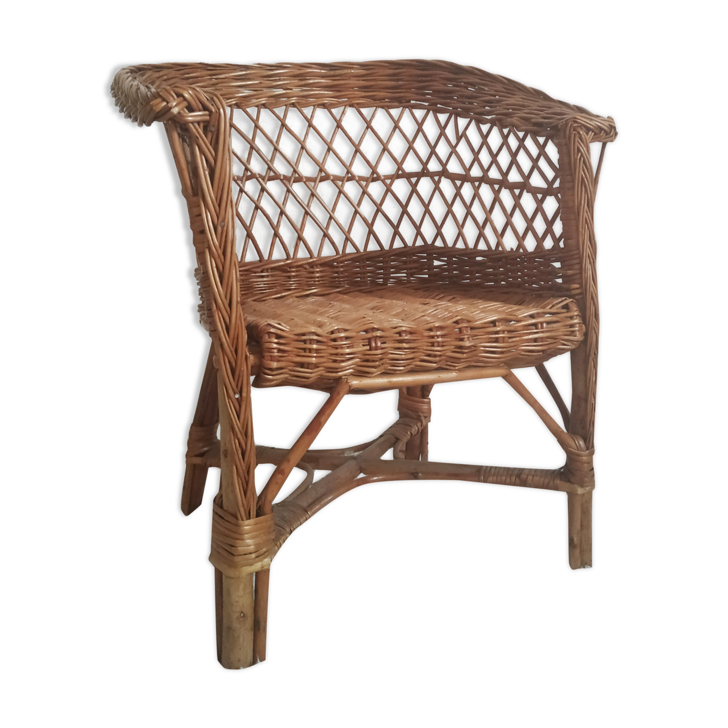 Vintage wicker child chair
