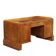 Vintage writing desk in walnut veneer with drawers, Italy, 1920s.