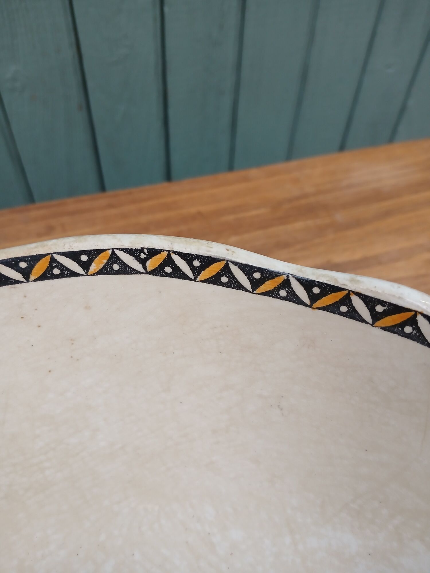 Antique Gien salad bowl