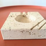 Cendrier en travertin vintage de Cerri Nestor années 70