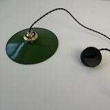 Antique industrial conical enamelled pendant light 25 cm