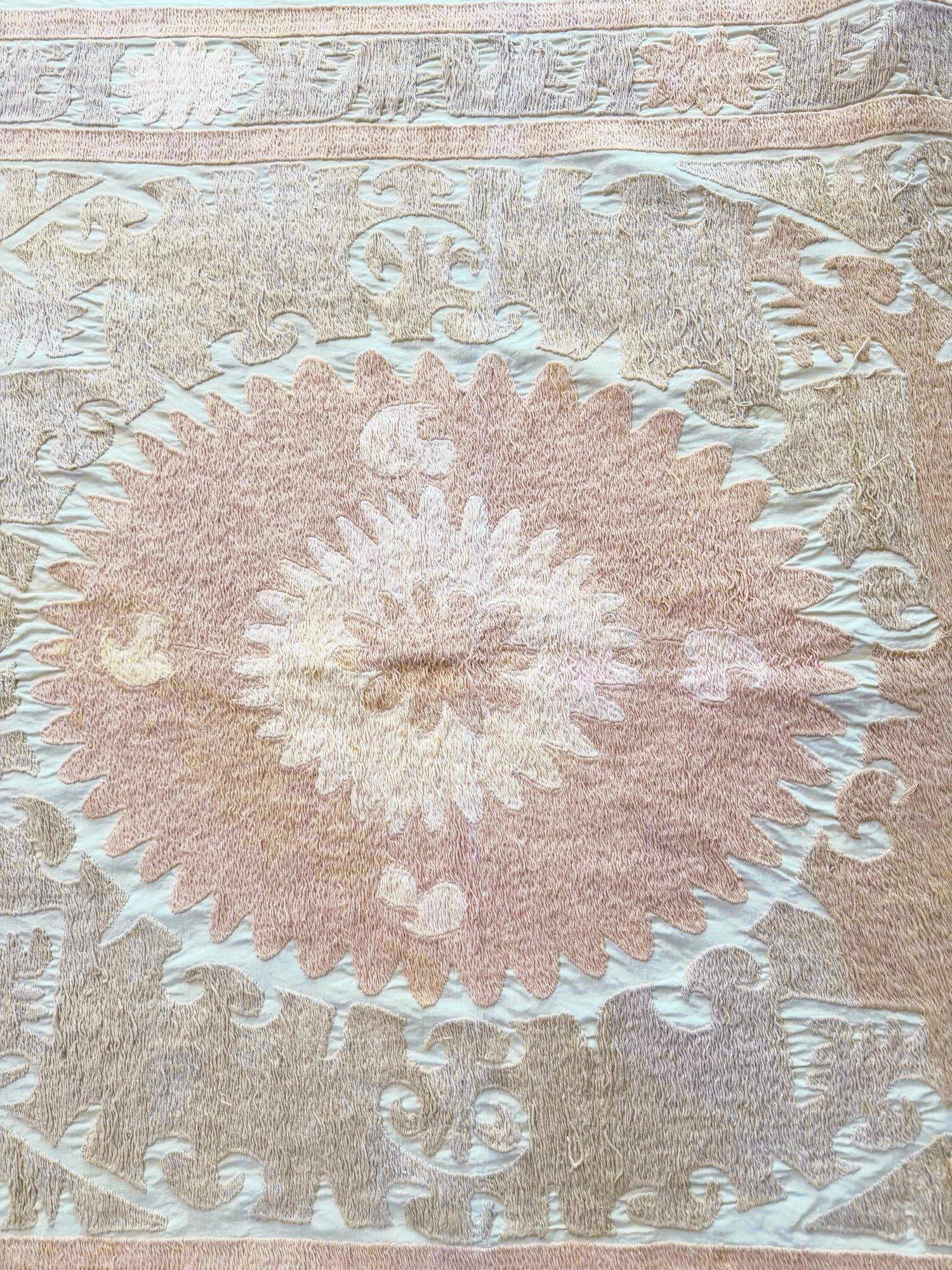 Vintage hand-embroidered tablecloth 124x143 cm