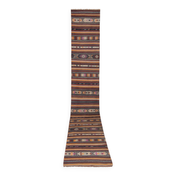 Tapis de couloir turc vintage 80x512 cm