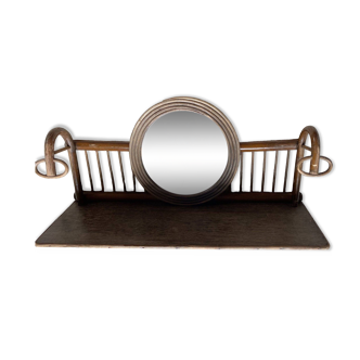 Old coat rack with mirror