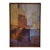 Abstract painting "Venice" by Monique Breton-Prouté, also known as Pehem