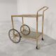 Brass faux bamboo drinks  trolley, 1970s