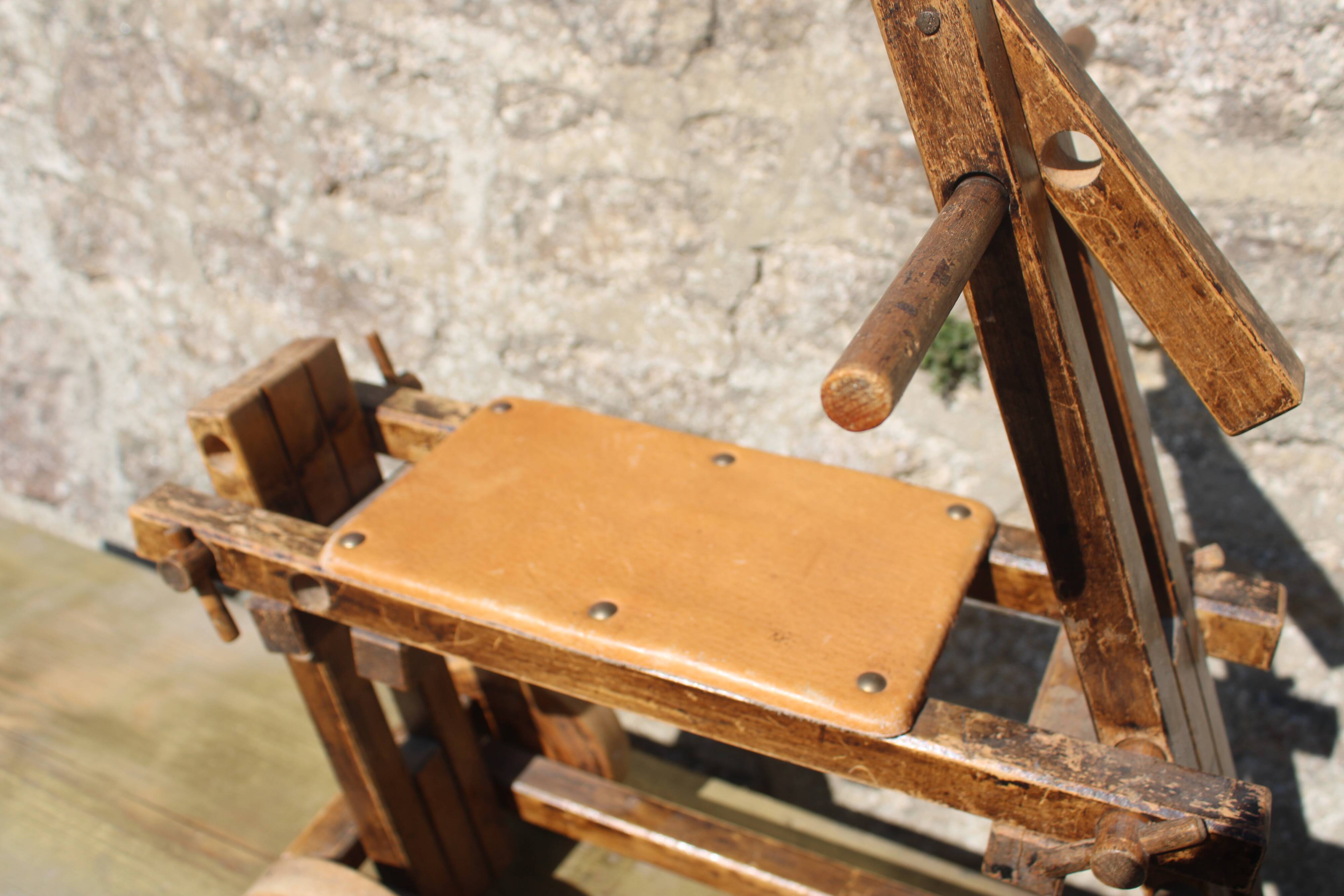 Small vintage wooden rocking horse – H60 x W53 cm