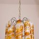 Italian Design "Twisters" Round Chandelier by Mazzega, 1970