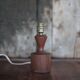 Lampe bois scandinave, pied de lampe bois vintage, lampe à poser
