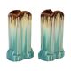 Belgian Art Deco Turquoise Earthenware Vases, Thulin, 22 cm