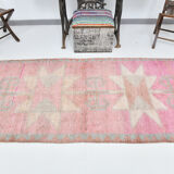 3x11 pale pink vintage runner rug 104x328cm