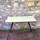 Yellow Formica folding table