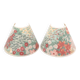 Pair of lampshades for wall lights in floral fabric, 1990s