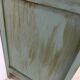 Ensemble de 2 tables de chevet vintage vert menthe avec plateau en marbre