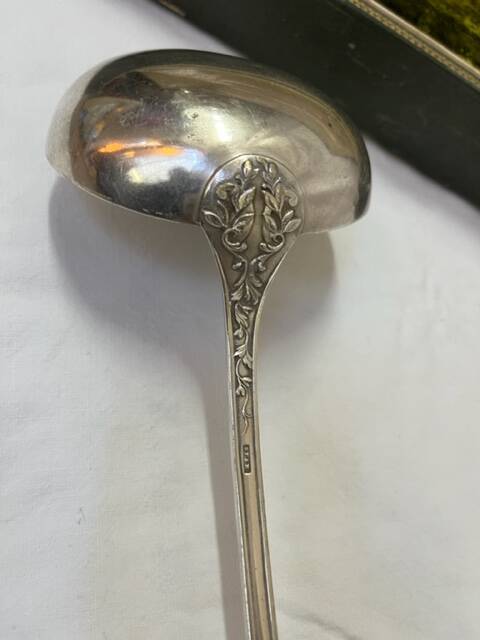 SFAM silver metal punch ladle