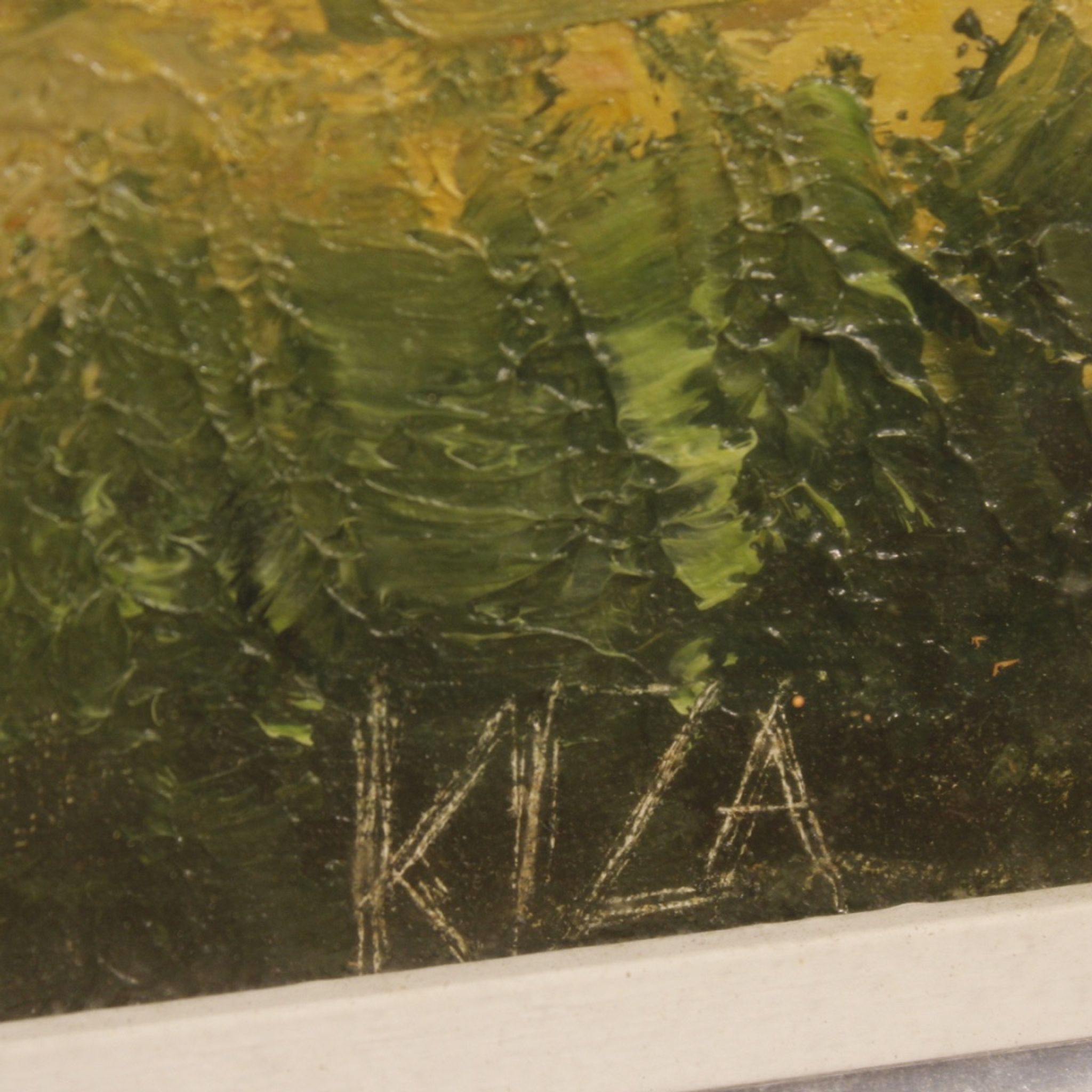 Italian signed landscape painting from 20th century