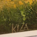 Italian signed landscape painting from 20th century