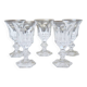5 Metternich Style Crystal Stemmed Glasses H 13 cm