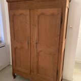 Small 19th century solid oak wardrobe